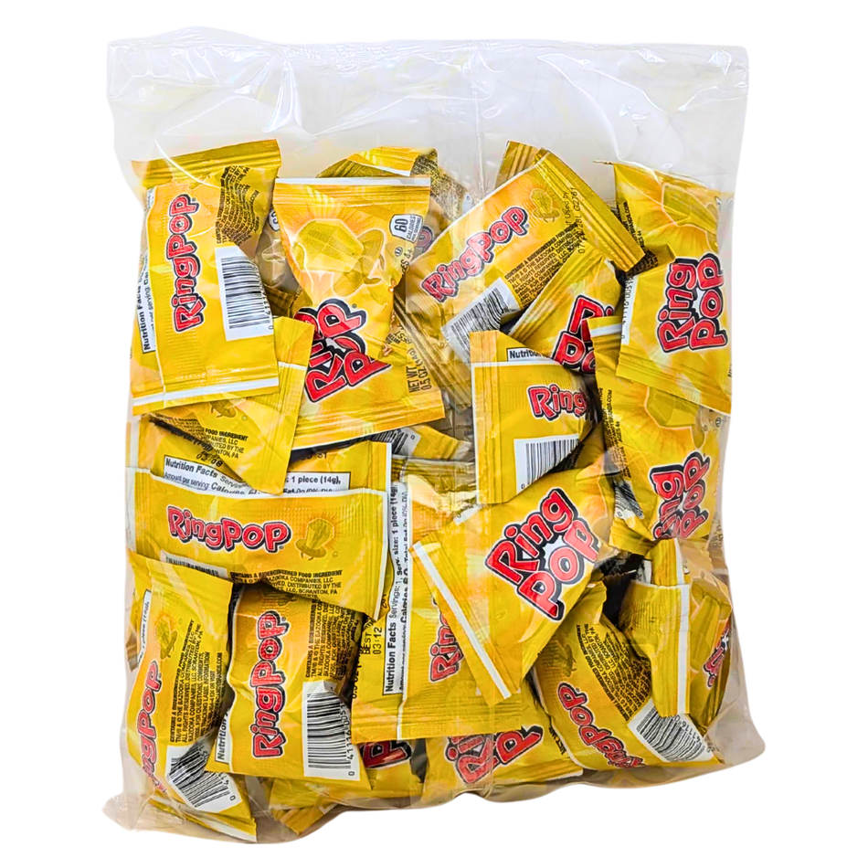 Ring Pop Colorfest Yellow Lemonade 30pc - 15oz