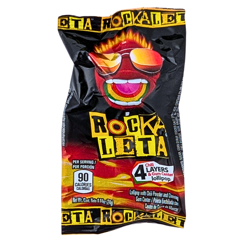 Rockaleta Lollipop 4 Chilli Layers Gum Center - 24g