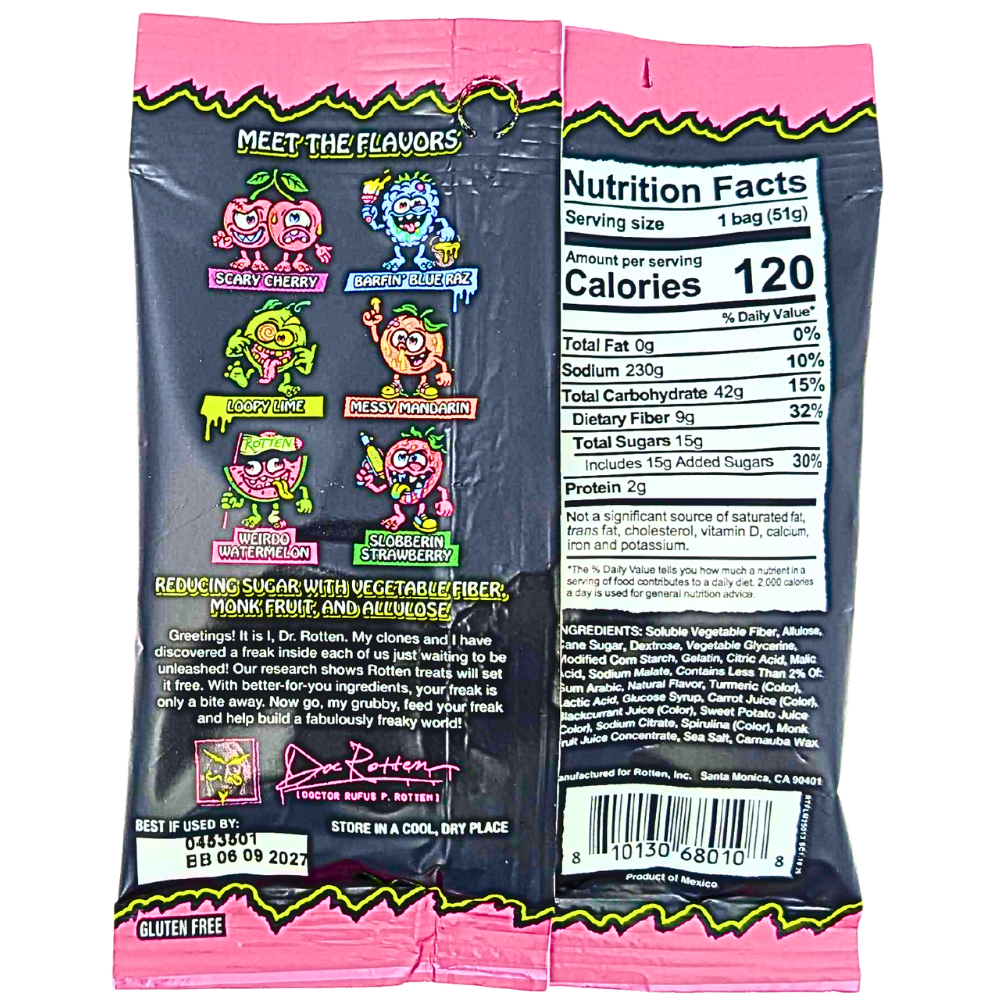 Rotten Sour Gummy Cruncheez - 1.8oz