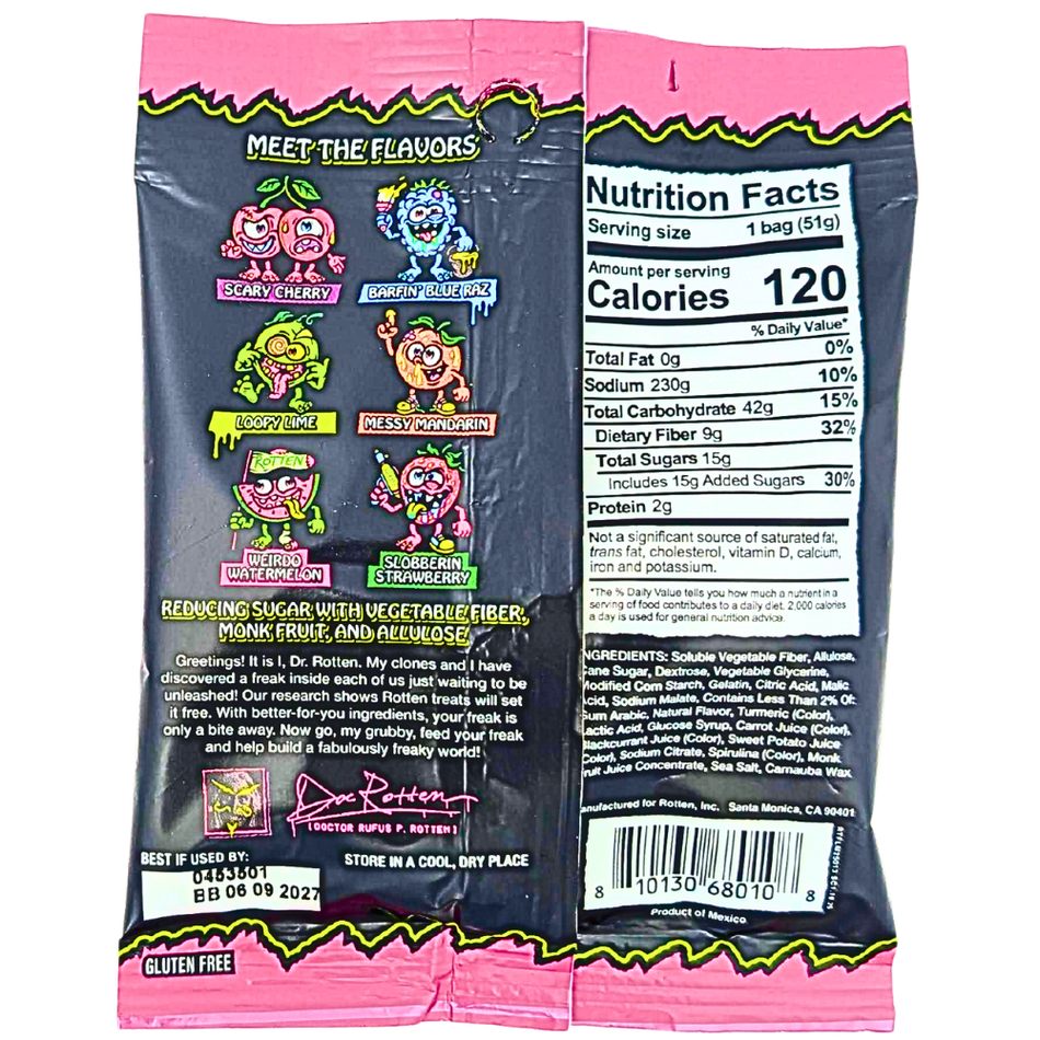 Rotten Sour Gummy Cruncheez - 1.8oz