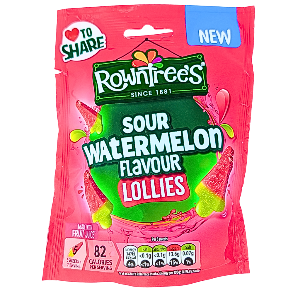Rowntree's Sour Watermelon Flavour Lollies (UK) - 130g