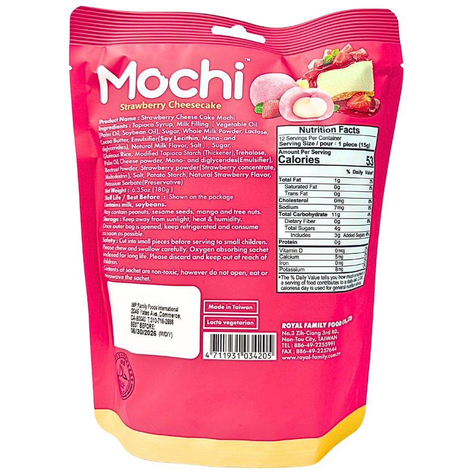 Royal Family Mochi Strawberry Cheese Cake - 180g