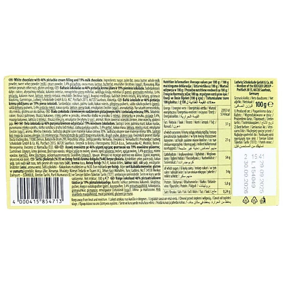 Schogetten Chocolate White Pistachio (Germany) - 100g