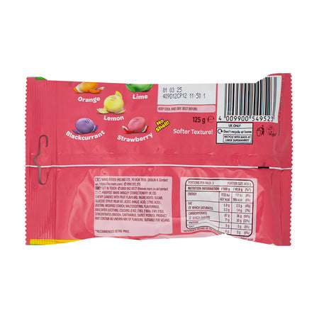 Skittles Fruit Chewies UK - 125g  Nutrition Facts Ingredients