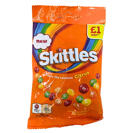 Skittles Citrus Pouch (UK) - 136g