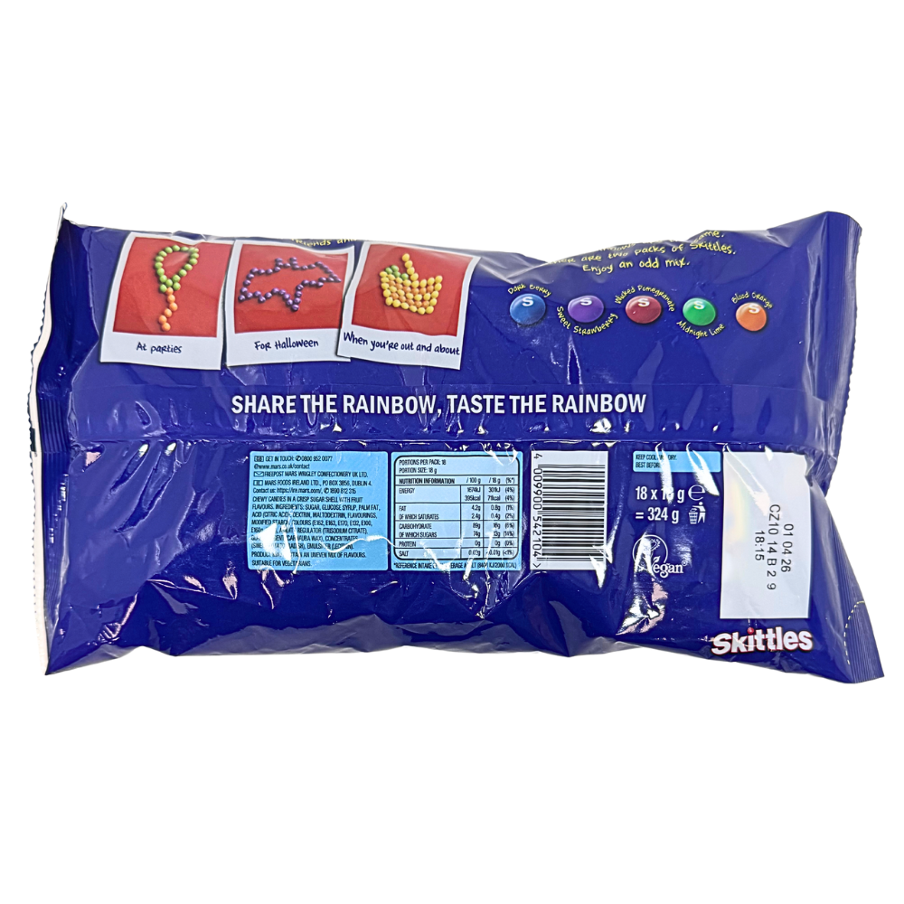 Skittles Dark Side Fun Size (UK) - 324g