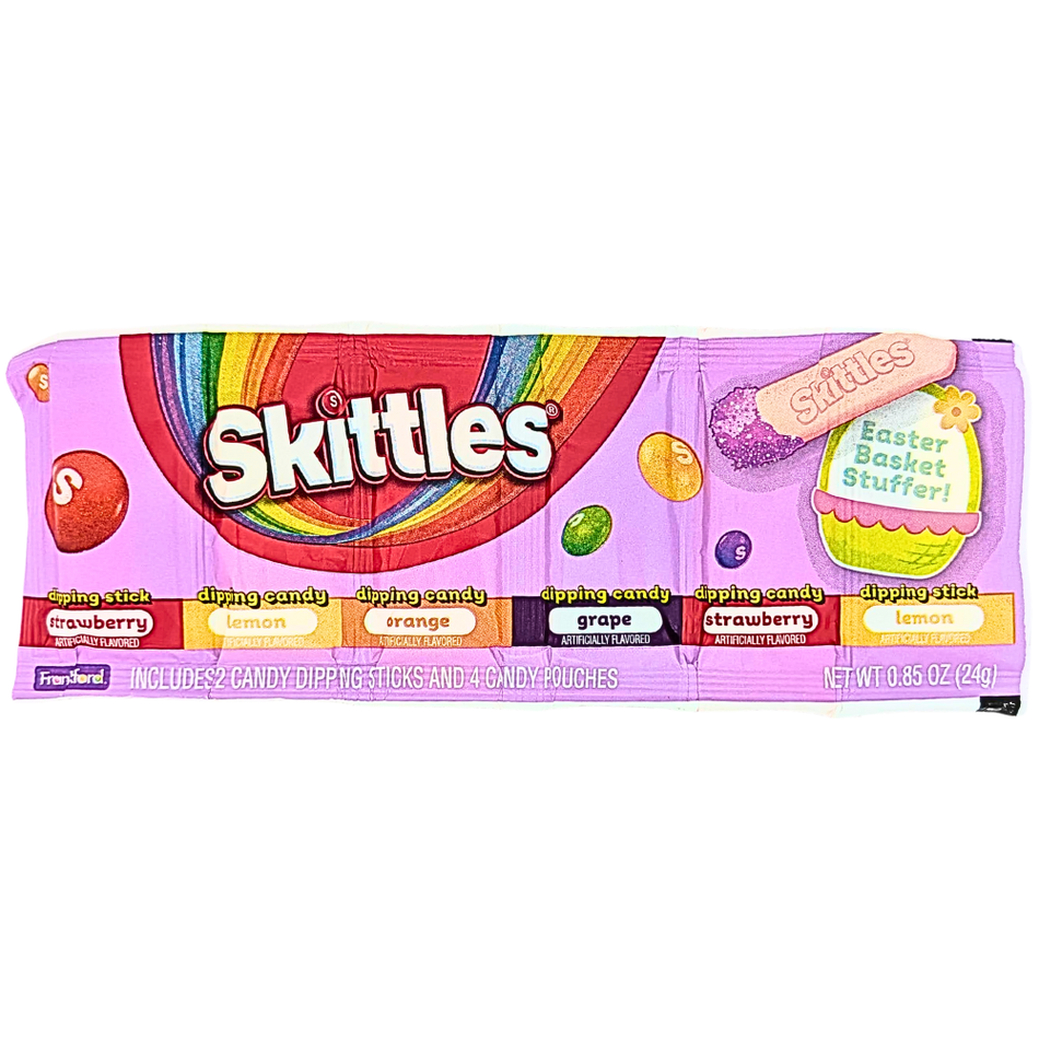 Skittles Easter Dig N Dips Strip Candy in Fruit Flavors -  .85oz