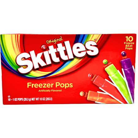 Skittles Freezer Pops 10 Pack - 10oz