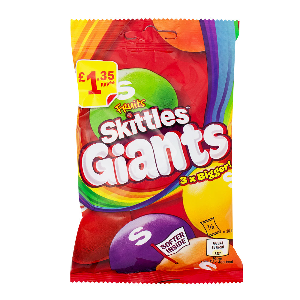 Skittles Fruit Giants UK - 116g | Candy Funhouse – Candy Funhouse US