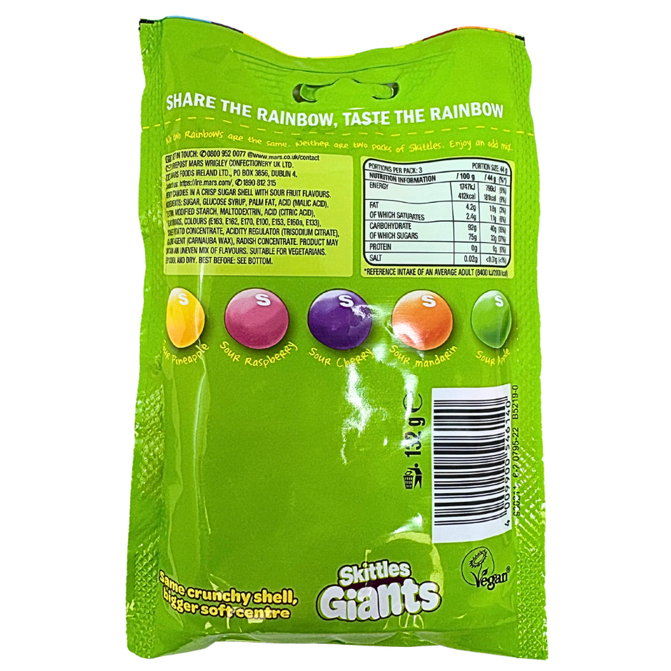 Skittles Giants Sours (UK) - 132g
