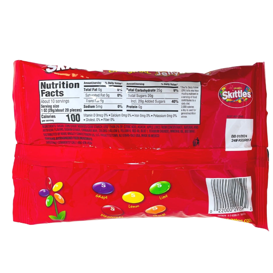 Skittles Jelly Beans - 10oz Nutrition Facts Ingredients, Skittles, skittles candy, skittles jelly beans