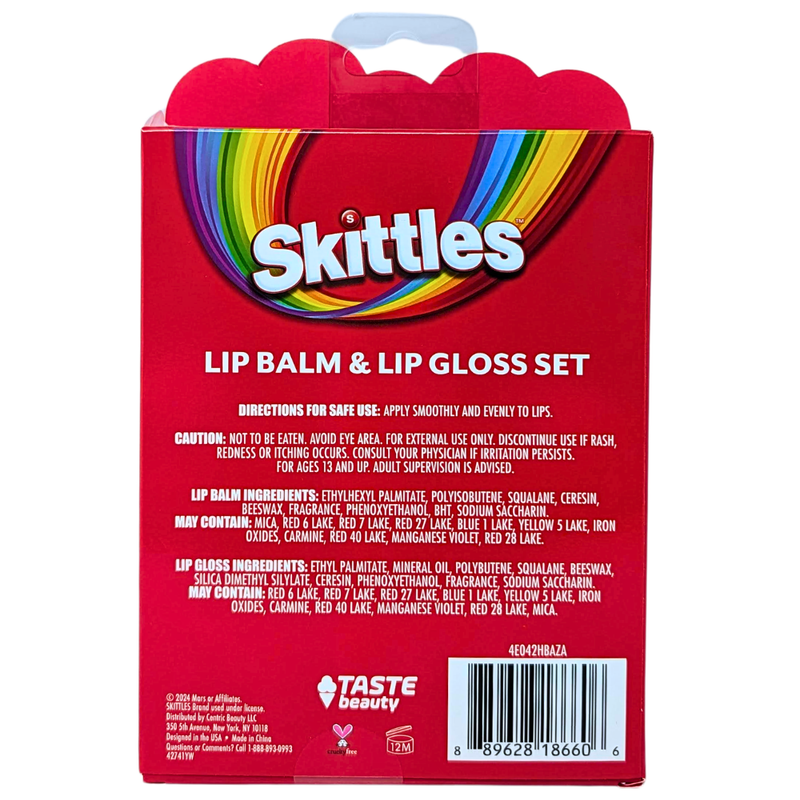 Skittles® Lip Balm & Lip Gloss Set
