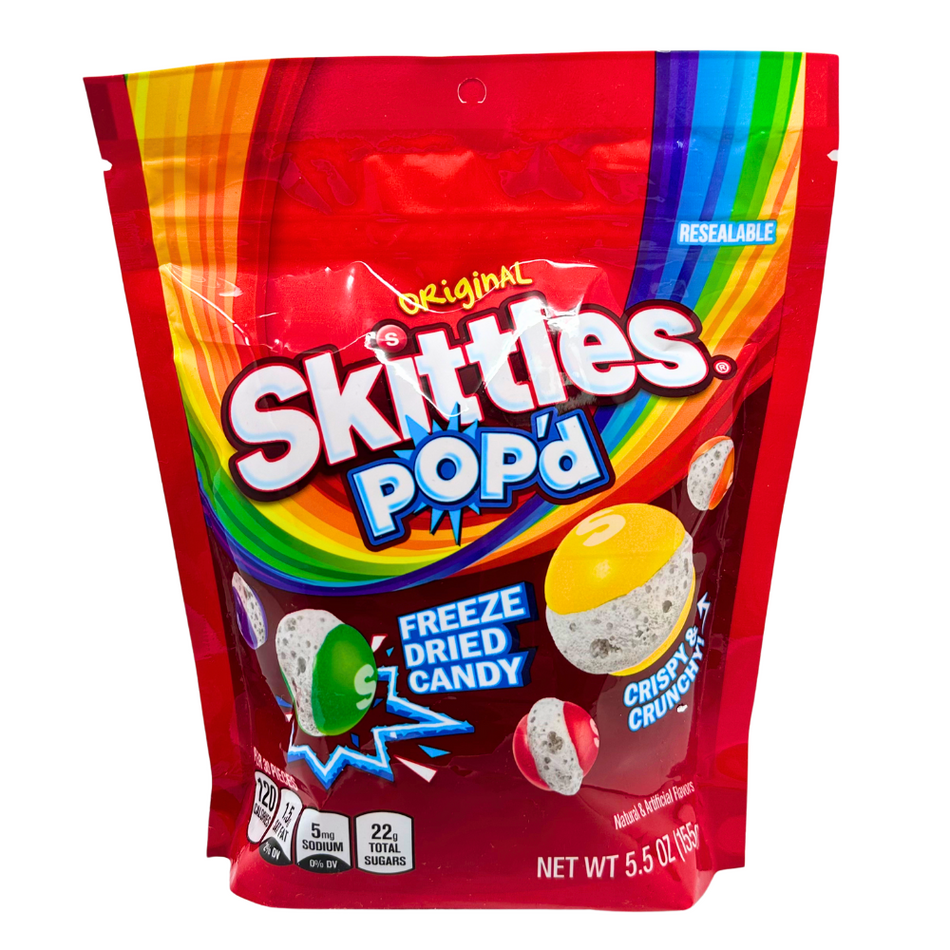 Skittles Pop'd Original Freeze Dried Pouch - 5.5oz