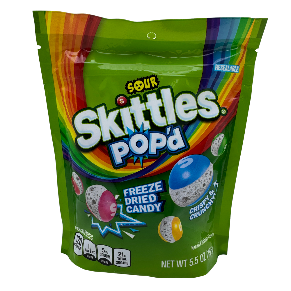 Skittles Pop'd Sour Freeze Dried Pouch - 5.5oz