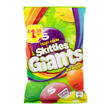 Skittles Giants Sours (UK) - 116g