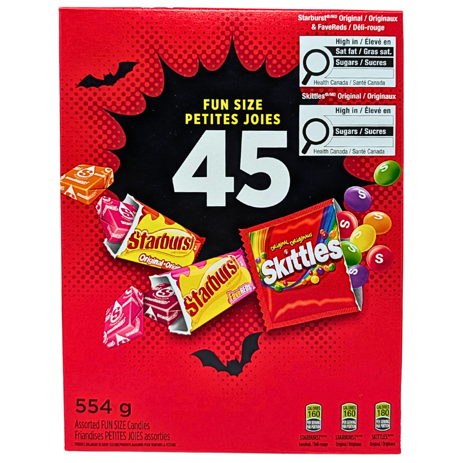 Skittles & Starburst Halloween Variety 45ct - 554g