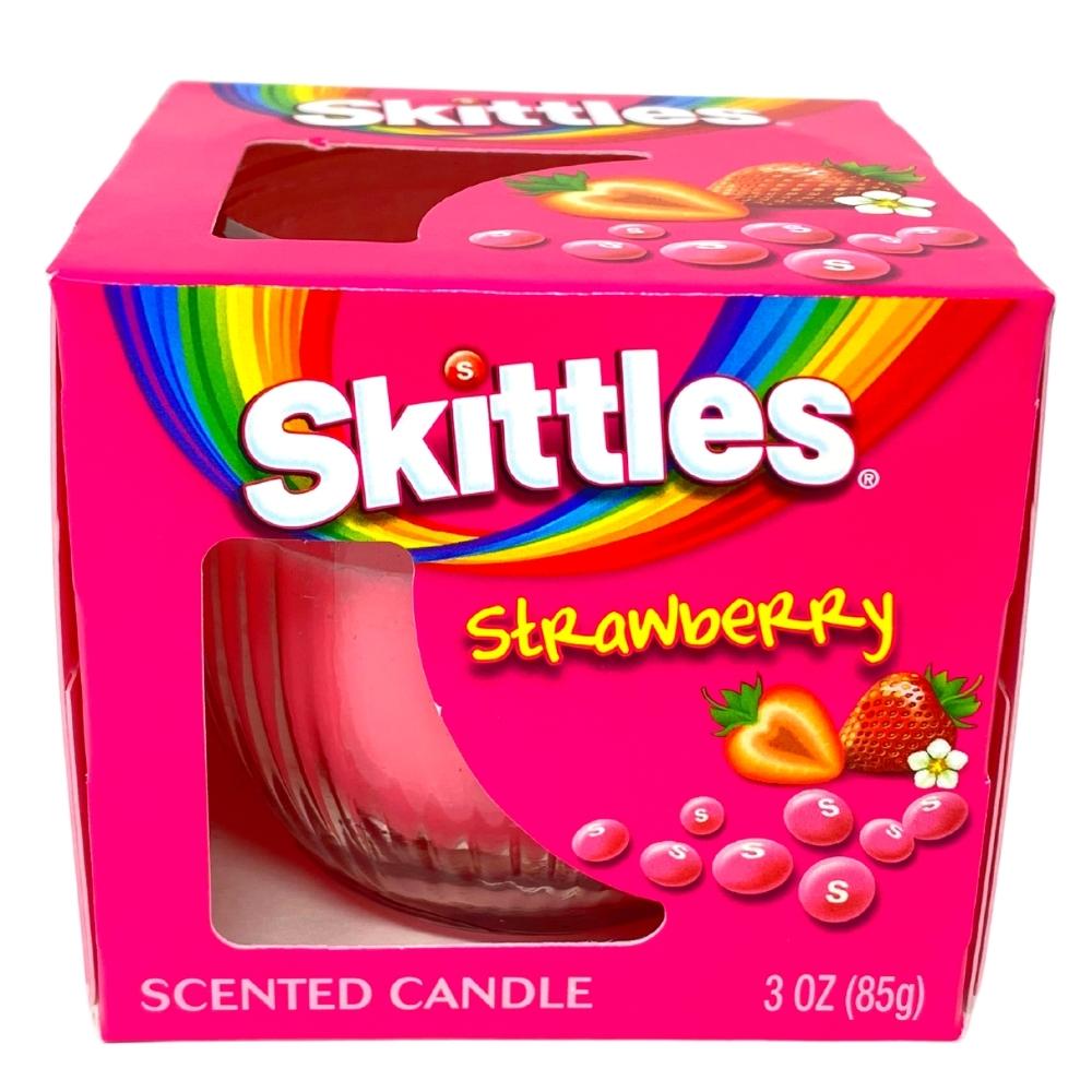 Skittles Scented Candle Strawberry, Skittles, skittles candy, skittles candle, strawberry skittles, pink candle, strawberry candle
