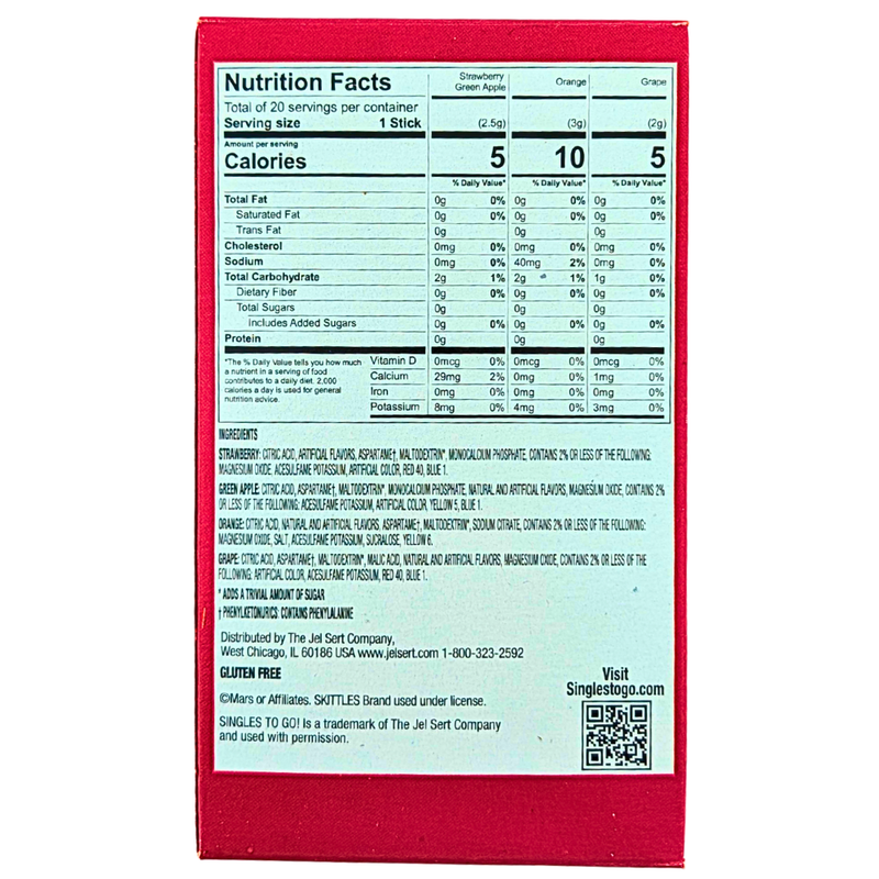 Skittles Variety Pack - 20 Singles To Go