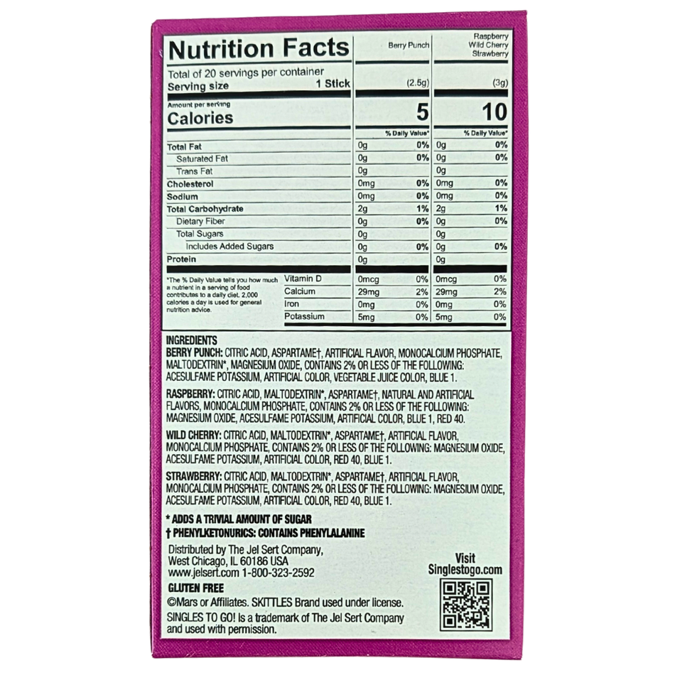 Skittles Wild Berry Variety Pack- 20 Singles To Go