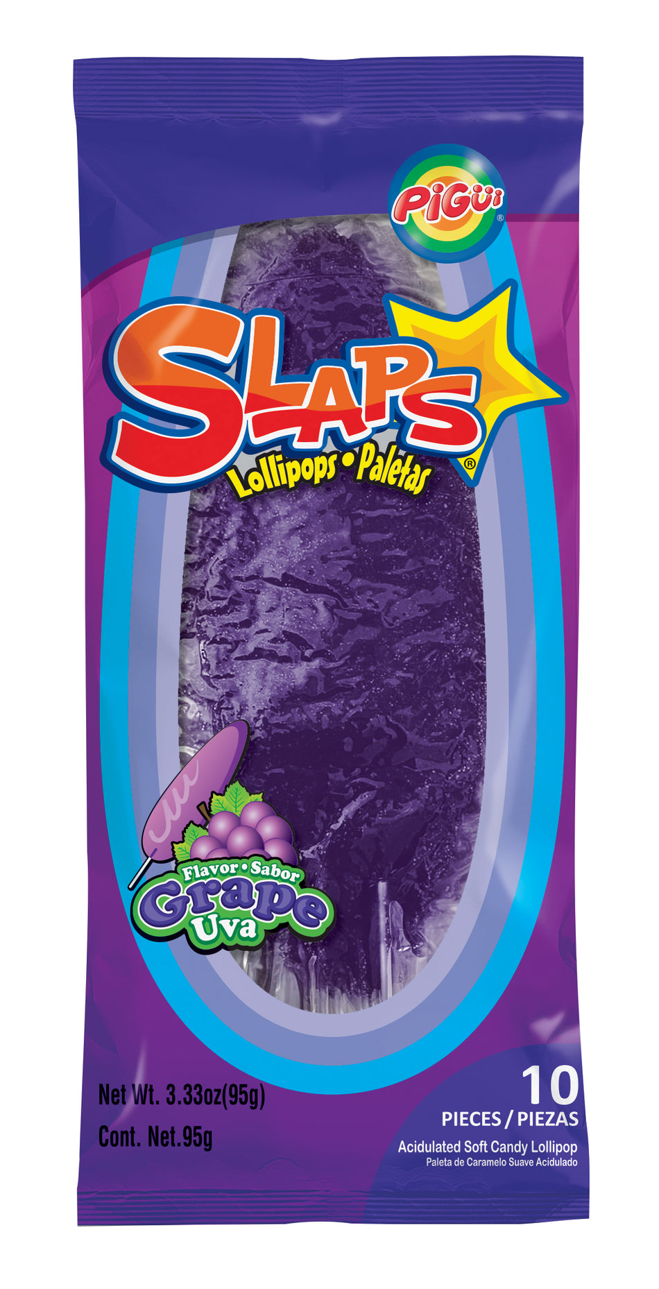 Slaps Grape Lollipops - 95g