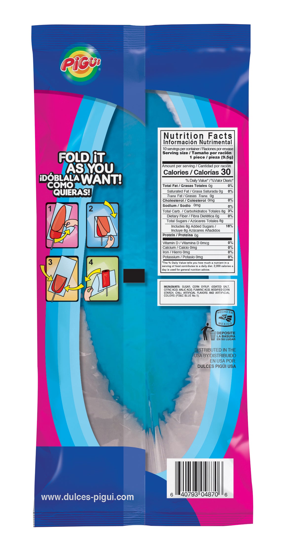 Slaps Tamarind Blue Lollipops - 95g