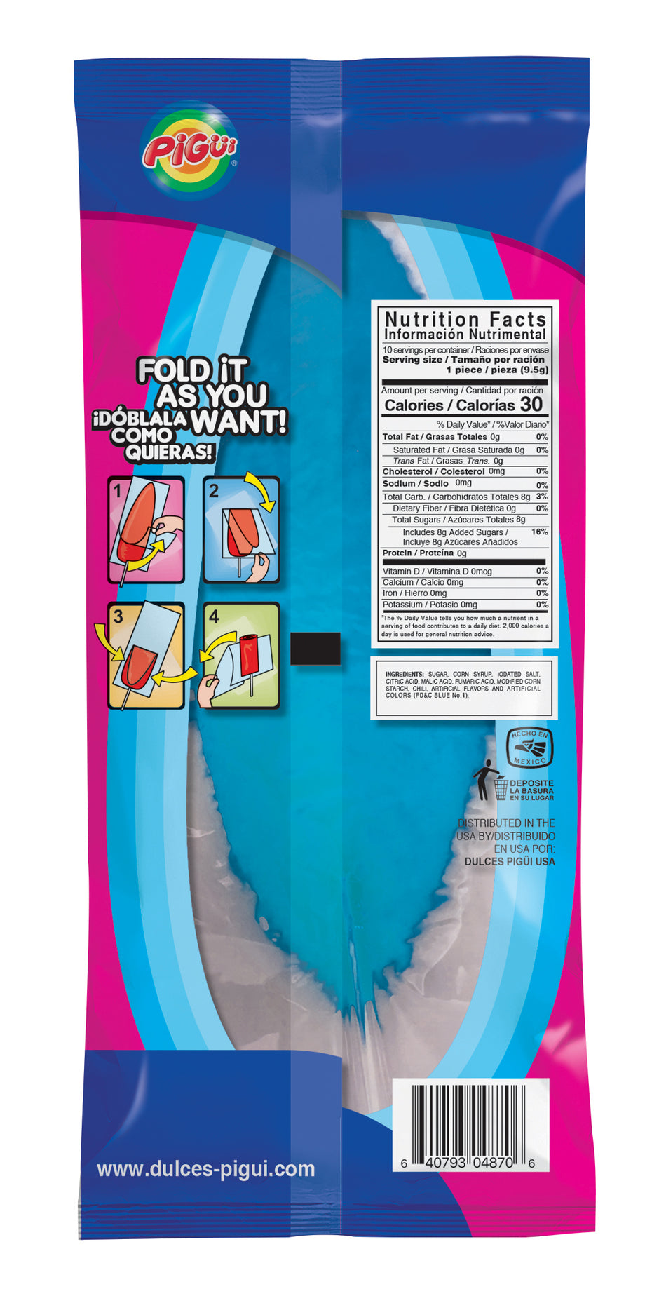 Slaps Tamarind Blue Lollipops - 95g