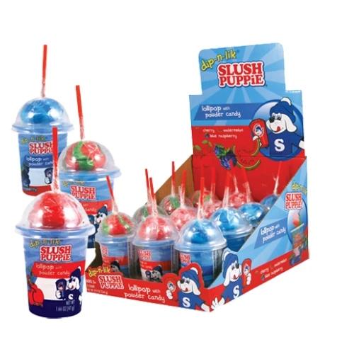 Slush Puppie Dip-N-Lik Slushie Cup Candy - 1.66oz-Slush Puppie-Slushy-Blue Raspberry