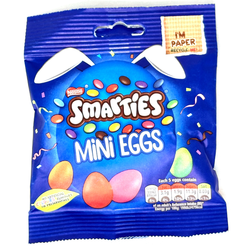 Easter Smarties Mini Eggs Bag (UK) - 80g