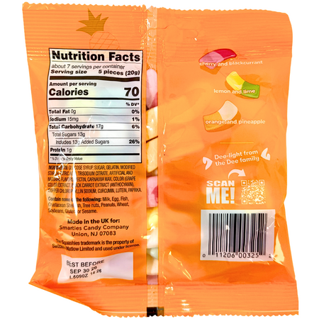 Smarties Squashies Mixed Fruit - 142g