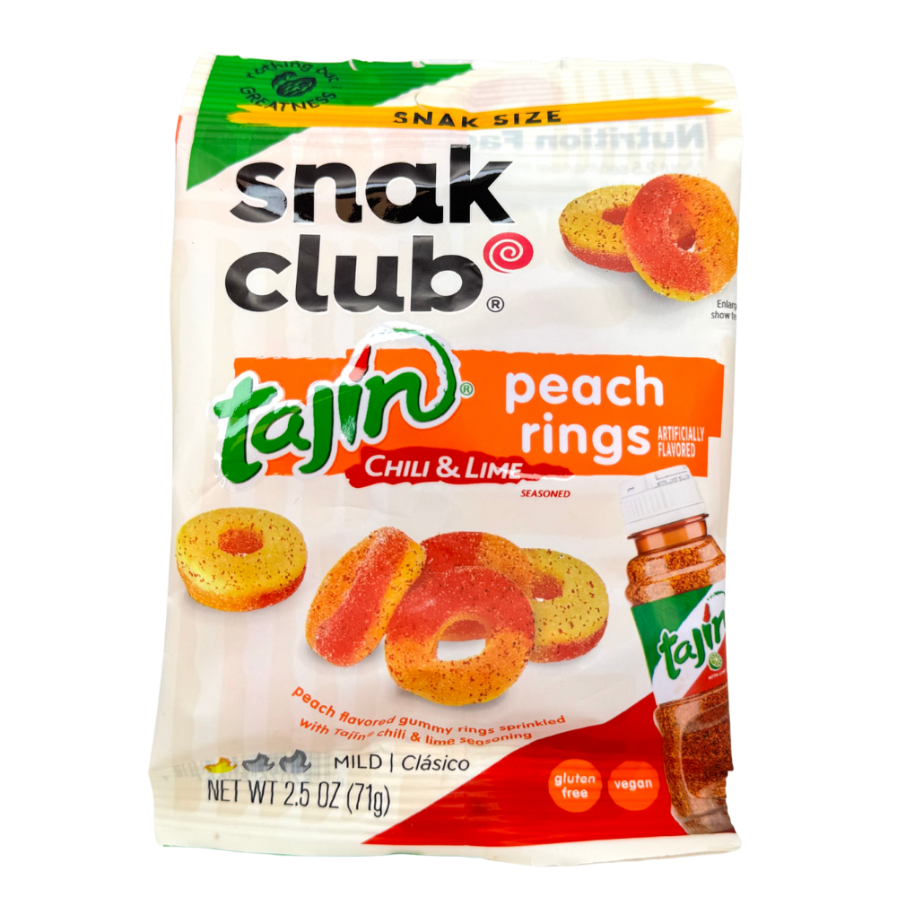 Snak Club Tajin Peach Rings - 2.5oz