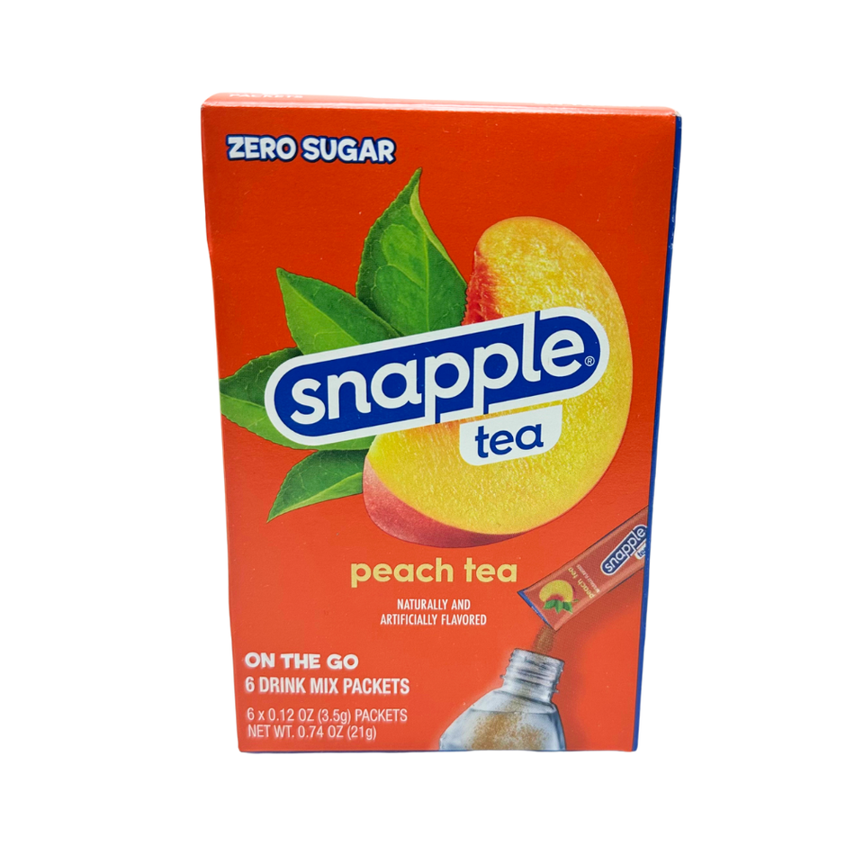 Snapple Singles To Go Zero Sugar Peach Tea