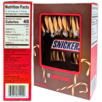 Snickers Candy Canes - 12ct