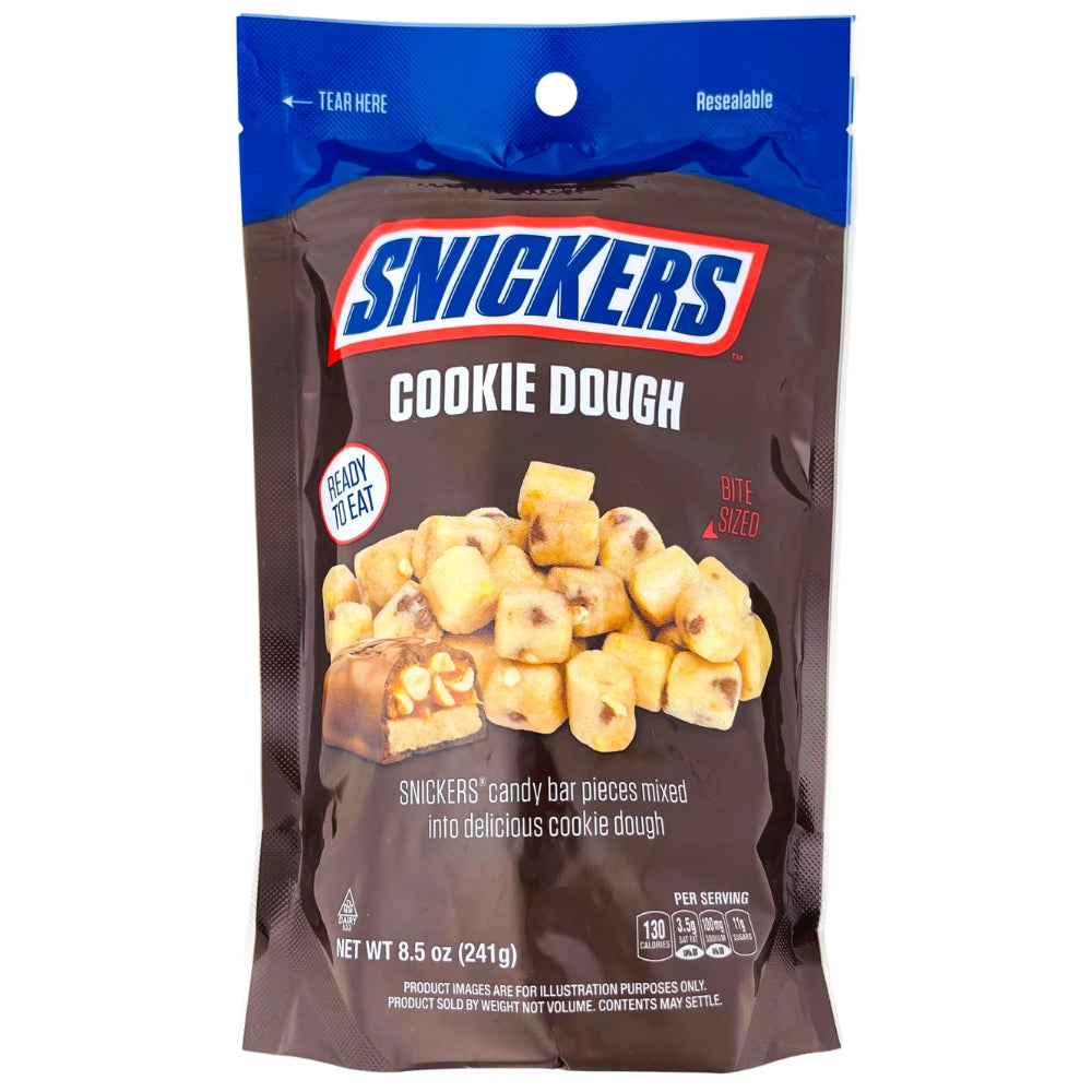 Snickers Edible Cookie Dough - 8.5oz -Snickers Bar - Cookie Dough Bites - Edible Cookie Dough 