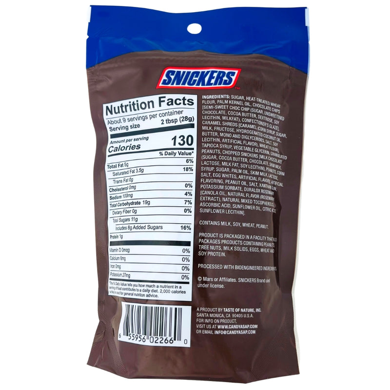 Snickers Edible Cookie Dough - 8.5oz Nutrition Facts Ingredients -Snickers Bar - Cookie Dough Bites - Edible Cookie Dough 