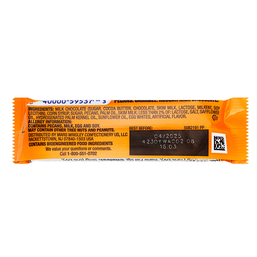 Snickers Pecan Bar - 1.41oz - Candy Bars  Nutrition Facts Ingredients
