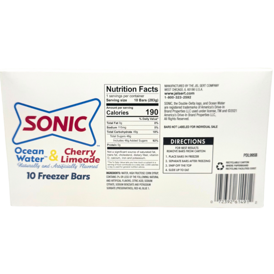 Sonic Freezer Bars 10ct - 283.5g