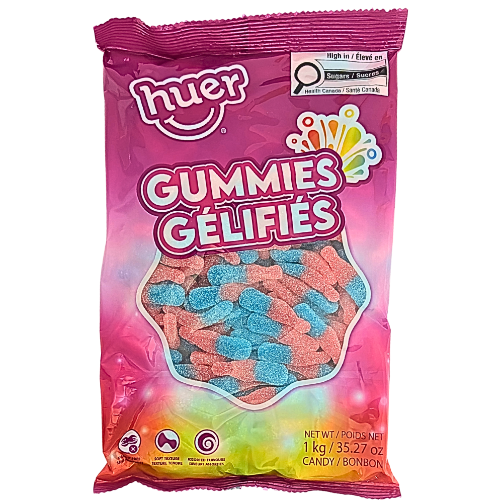 Huer Sour Bubblegum Bottles - 1kg