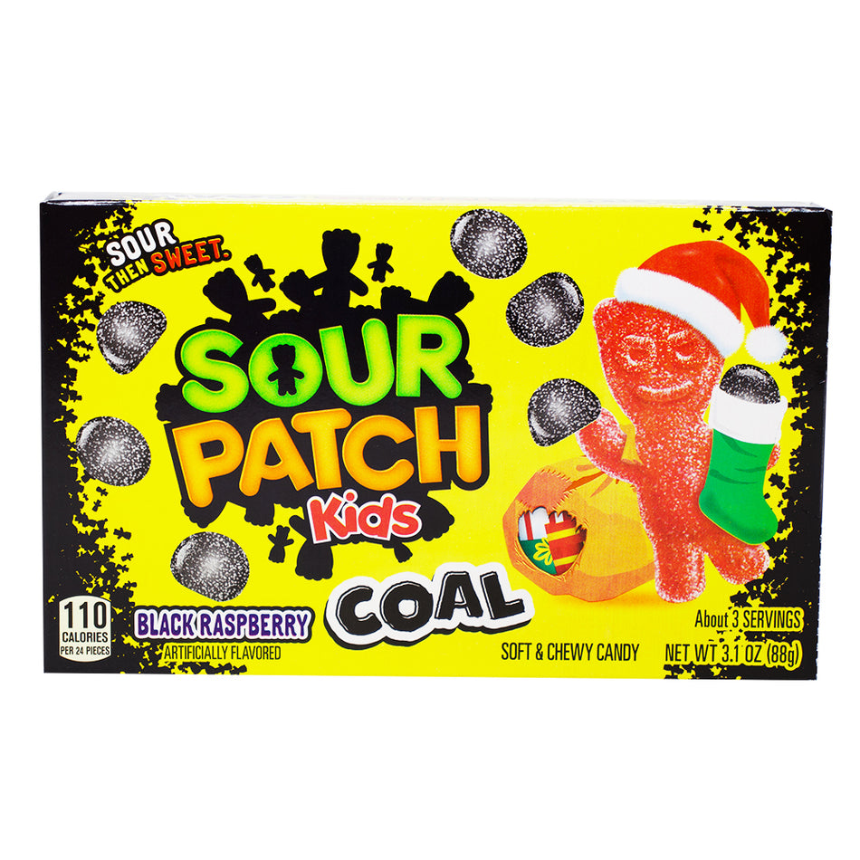 Sour Patch Kids Coal - 3.1oz -Sour Candy - Christmas Candy 