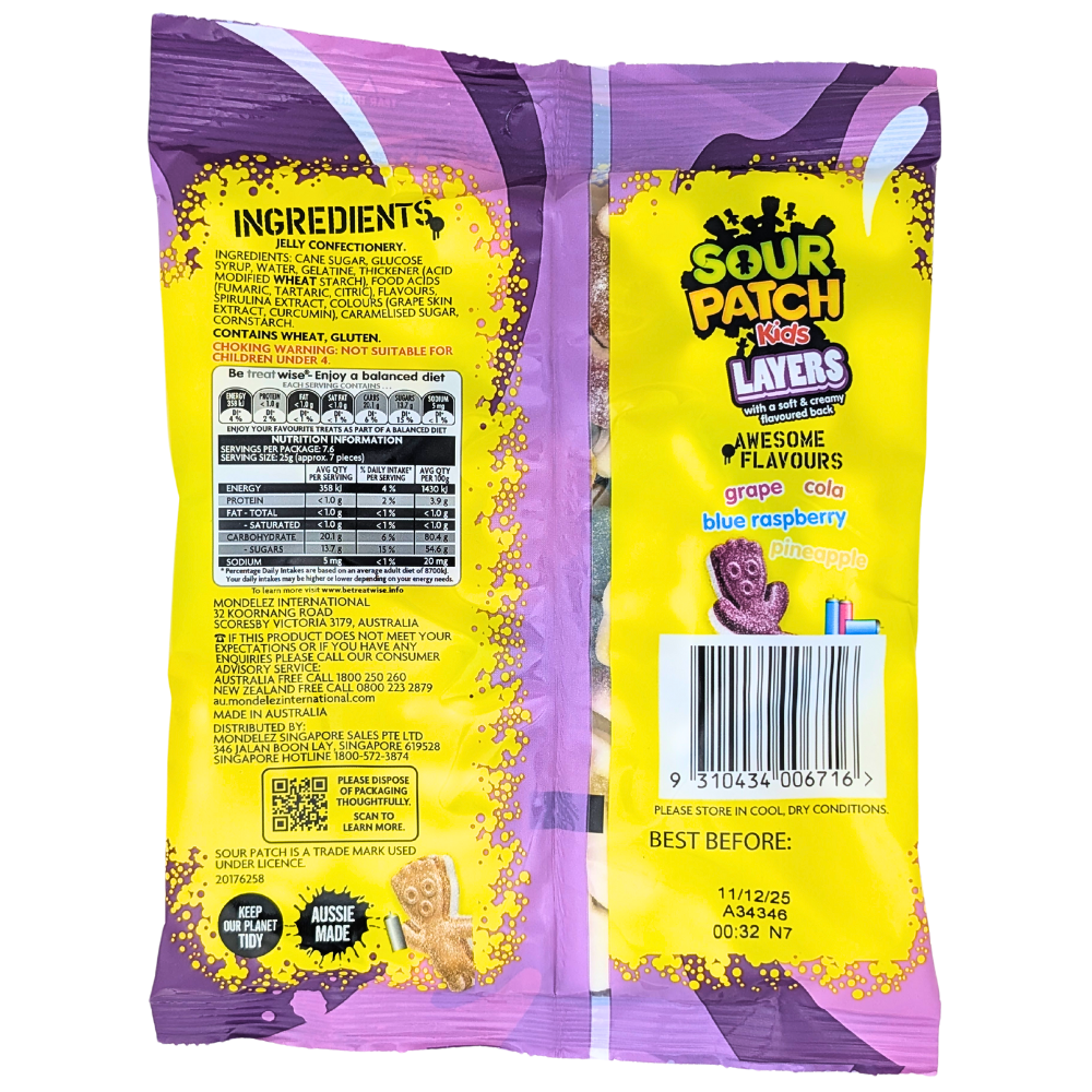 Sour Patch Kids Layers (Australia) - 190g