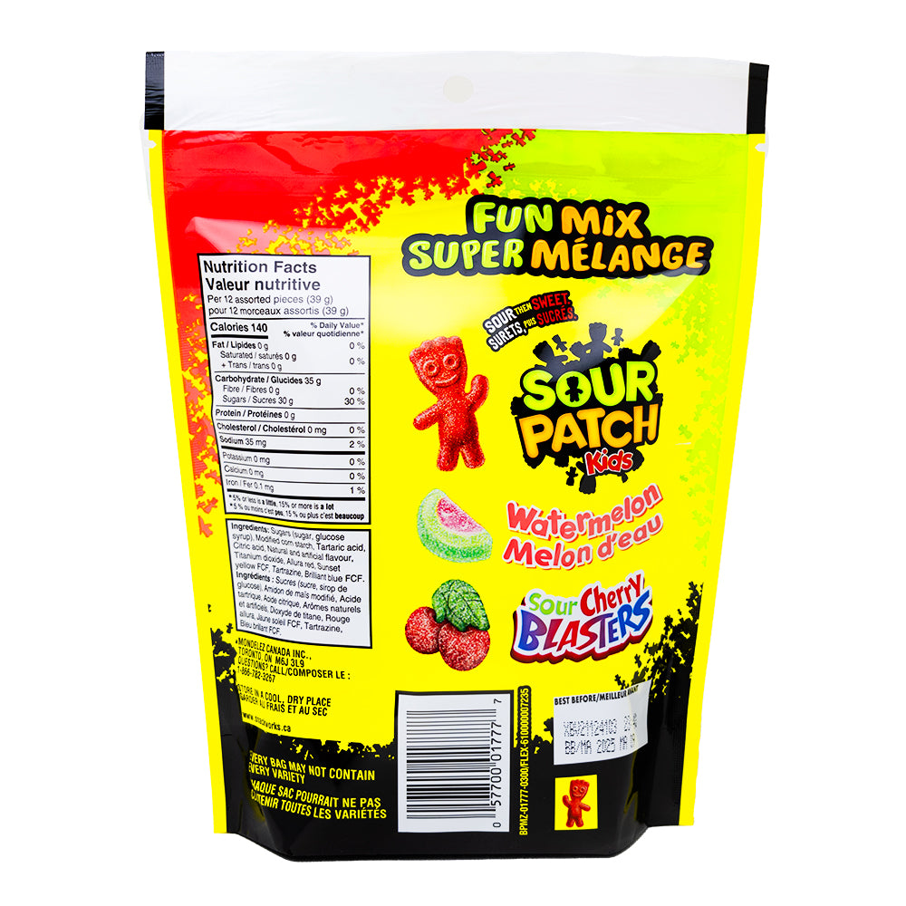 Sour Patch Kids Fun Mix - 315g  Nutrition Facts Ingredients
