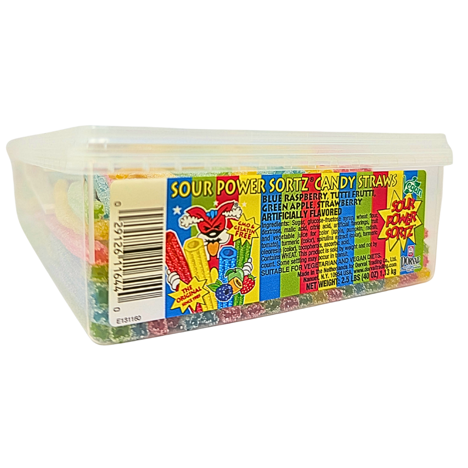 Sour Power Straws Tub - 2.5lb