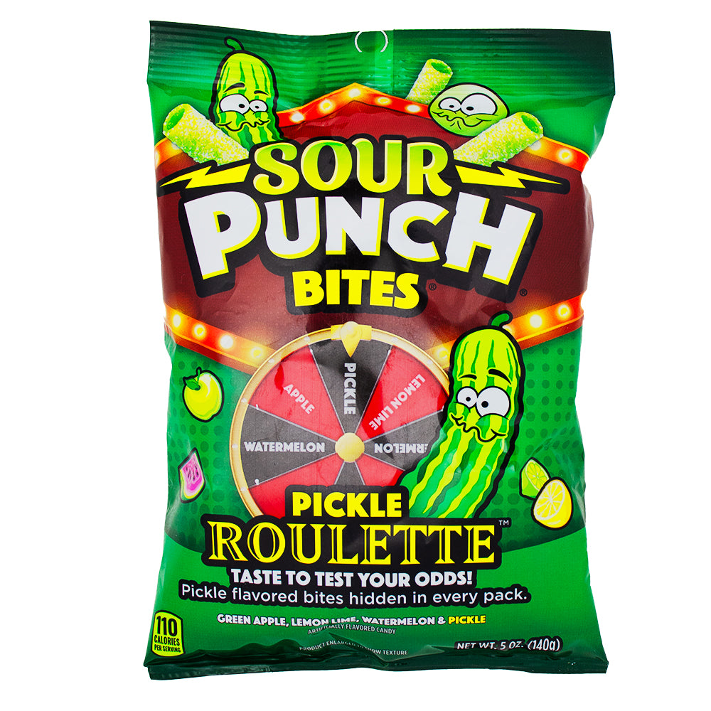 Sour Punch Bites Pickle Roulette - 5oz-Sour candy-Sour Punch Bites
