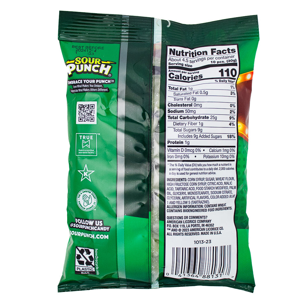 Sour Punch Bites Pickle Roulette - 5oz  Nutrition Facts Ingredients
