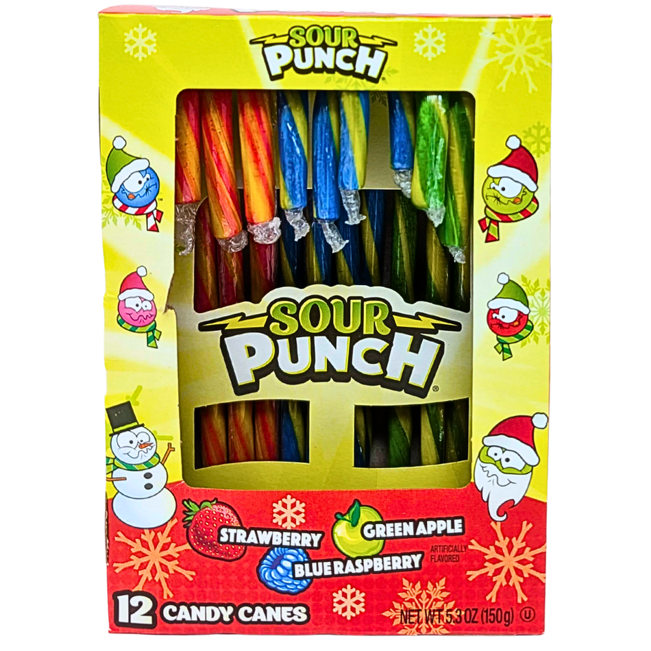 Sour Punch Candy Canes 12ct - 5.3oz