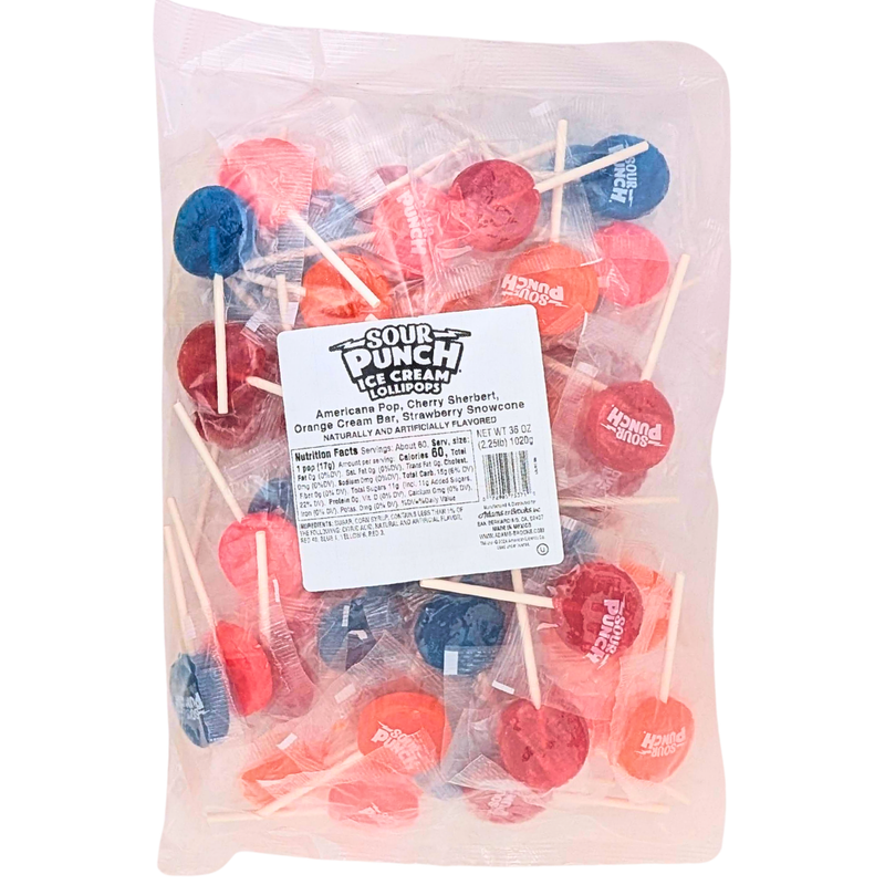 Sour Punch Pops Ice Cream Truck Bulk - 2.25lb