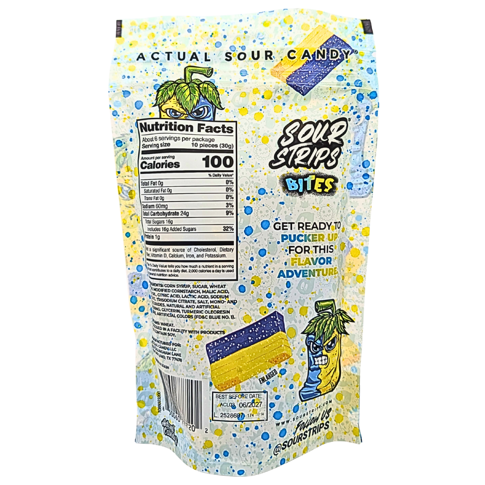Sour Strips Bites Bluerazz Lemonade - 180g