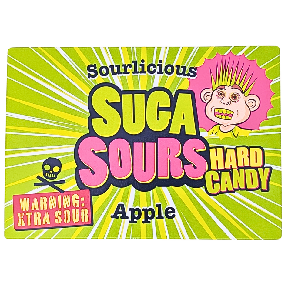 Sourlicious Suga Sours Apple Hard Candy Theatre Box - 100g