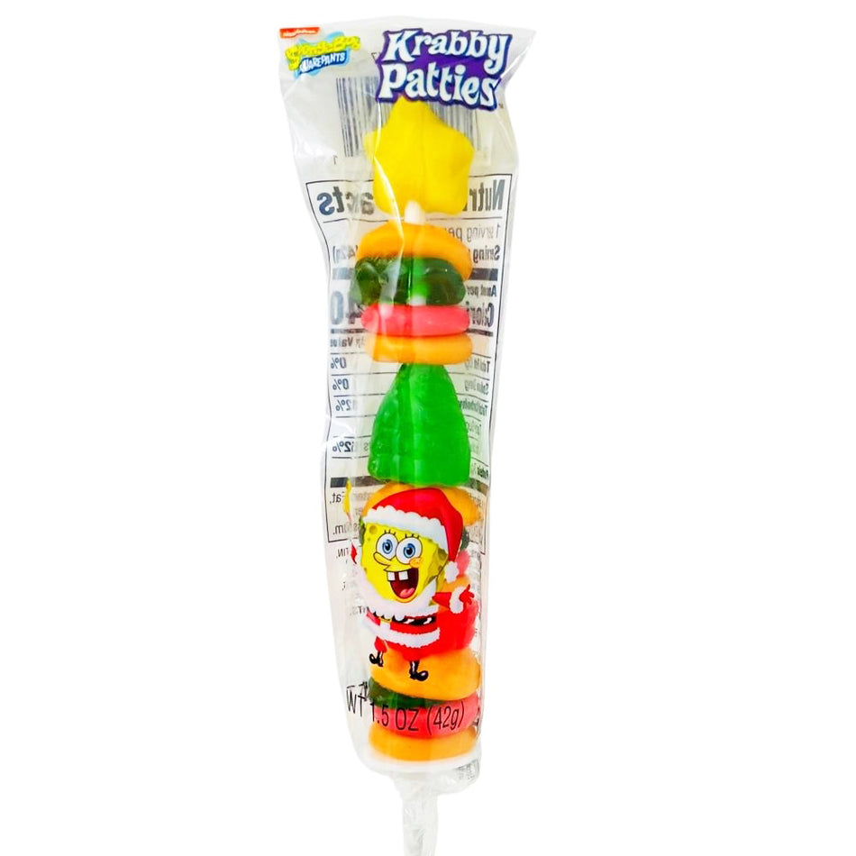 SpongeBob Christmas Gummy Krabby Patties Kabob - 1.5 oz.-Christmas candy-Gummies-Krabby patty gummies