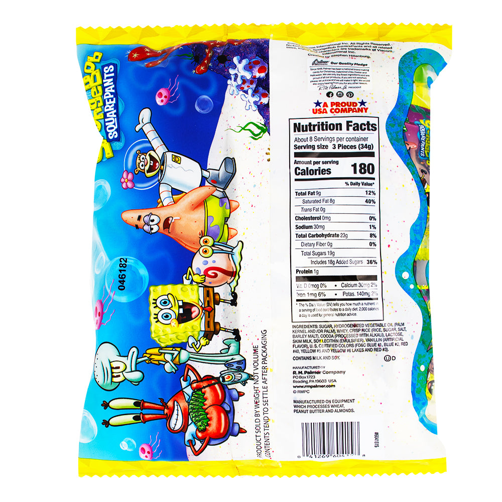 Spongebob Mini Double Crisp Chocolate - 10oz   Nutrition Facts Ingredients