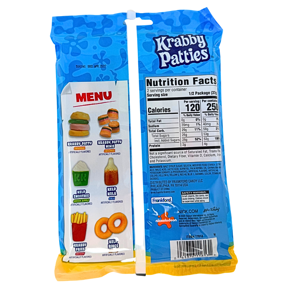 Spongebob Krabby Patties Combo Meal - 2.6oz
